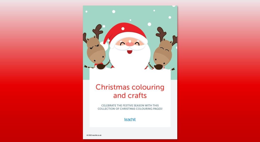 Teachit Christmas colouring and craft pack