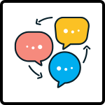 Command word 'discuss' icon