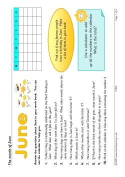 The month of June
