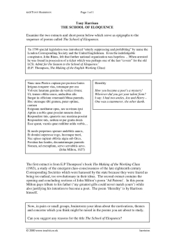Introductory activity: The epigraphs Introductory activity: The epigraphs